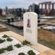Minimalist Memorial in White Sivec Marble